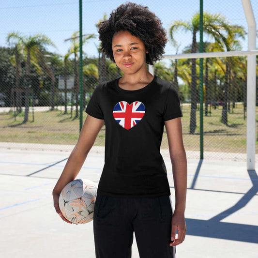 Ladies Union Jack Heart T-shirt