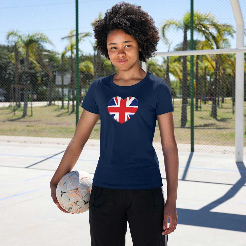 Ladies Union Jack Heart T-shirt
