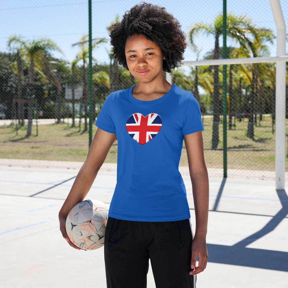 Ladies Union Jack Heart T-shirt