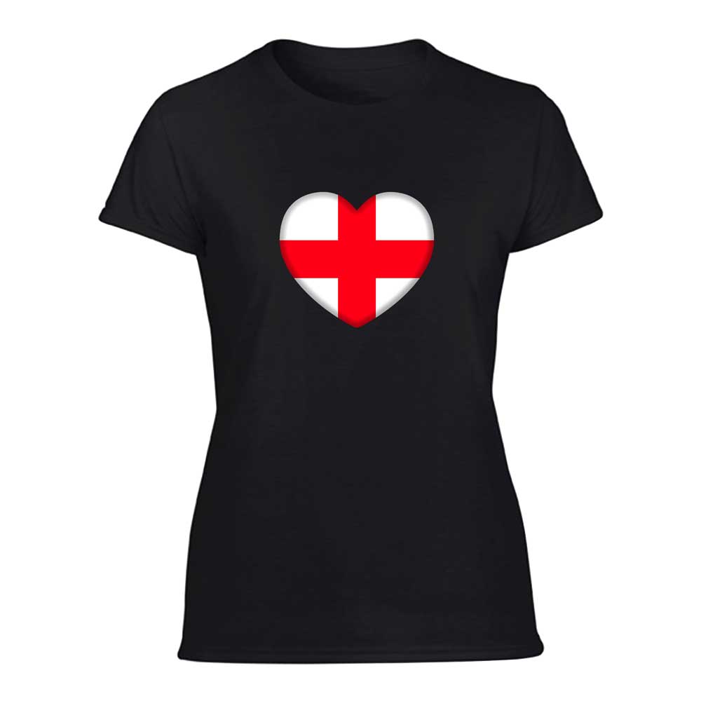 Ladies England Heart T-shirt