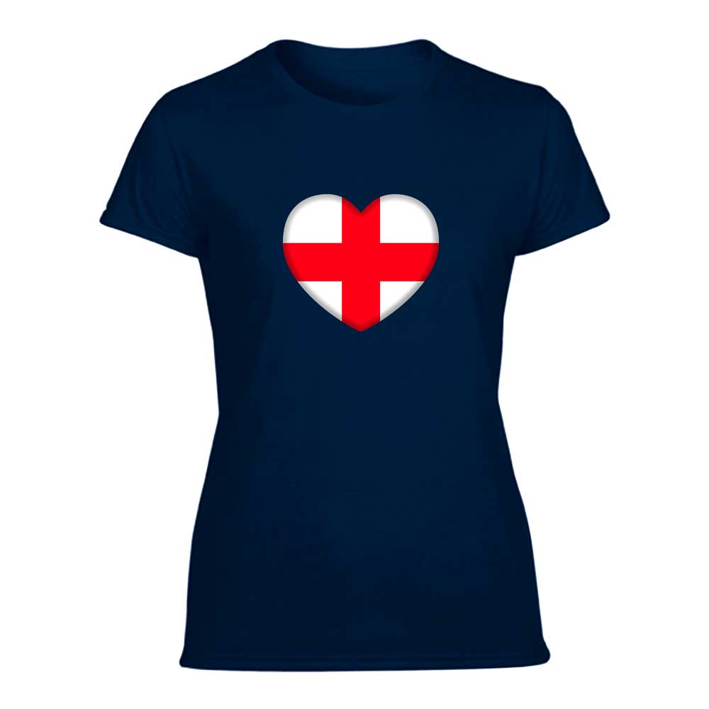 Ladies England Heart T-shirt