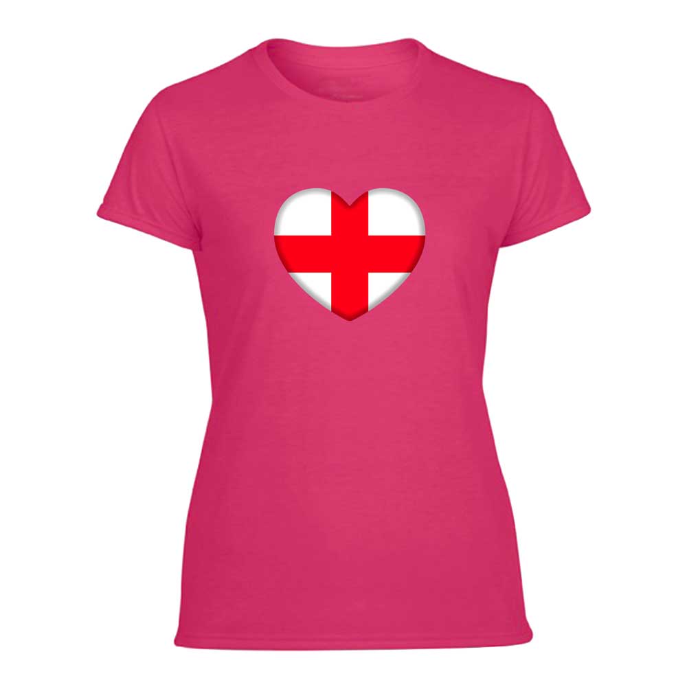 Ladies England Heart T-shirt