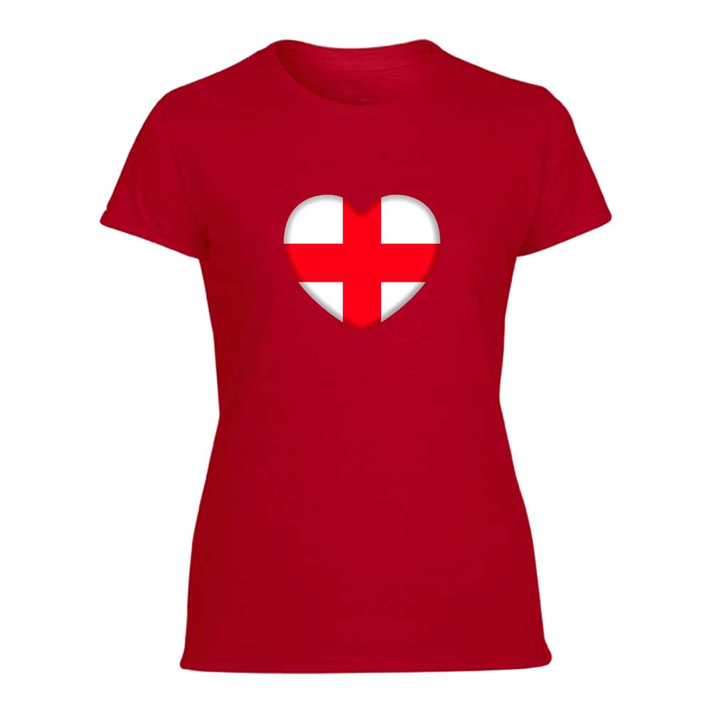 Ladies England Heart T-shirt
