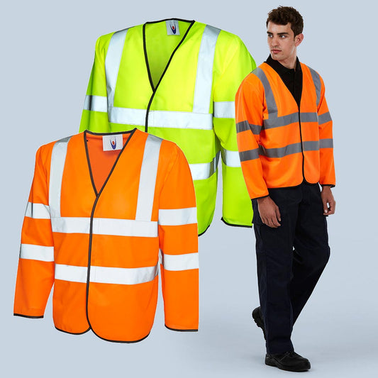 Long Sleeve Hi Vis Safety Waistcoat