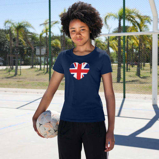 Ladies Union Jack Heart T-shirt