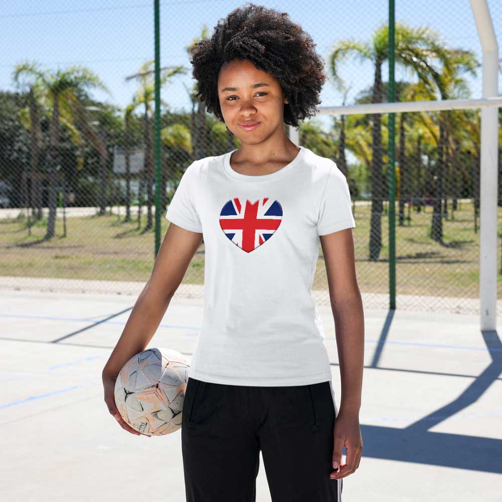 Ladies Union Jack Heart T-shirt