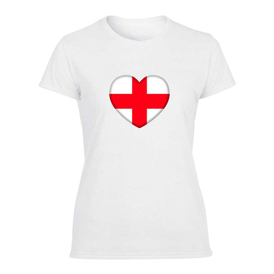 Ladies England Heart T-shirt