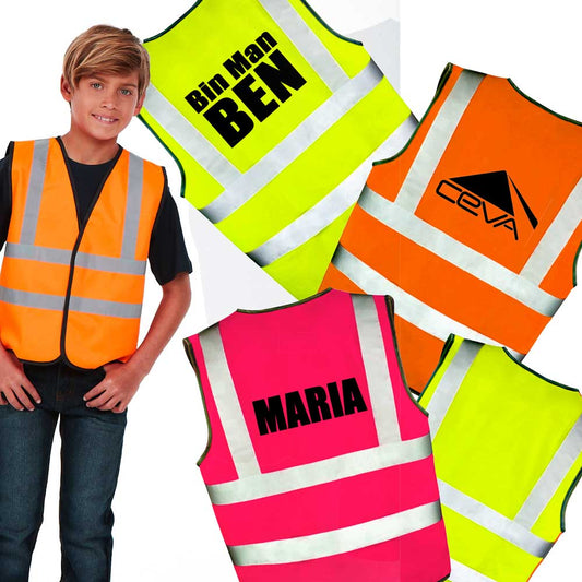 Personalised Children's Hi Vis Waist Coat