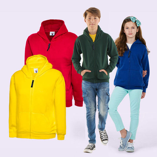Childrens Classic Full Zip Hooded Sweatshirt
